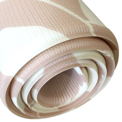Premium Stylish Foam Floor Mat | Cushy-Soft & Thick | Waterproof, Easy-To-Clean, Hypoallergenic, Non-Toxic, Pet-Friendly, Portable | Baby Play Mat, Yoga, Exercise Mat - Large Blush Pink Garden Blossom